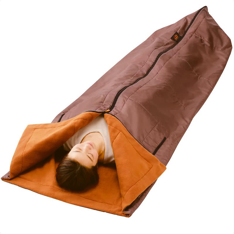 モアホット more hot 暖暖あったか4WAYシュラフ ブラウン 寝袋