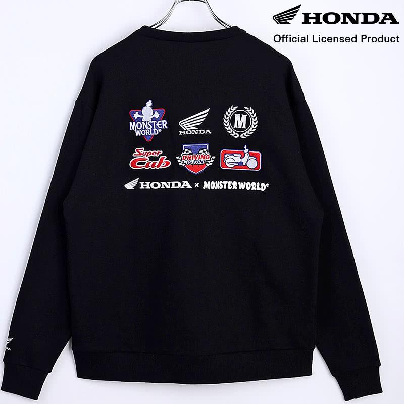 ホンダ（HONDA） HONDA×MONSTER WORLD トレーナー B ブラック 刺繍 
