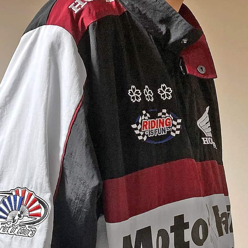 ホンダ（HONDA） HONDA×百花繚乱 レーシングブルゾン ブラック ワイン