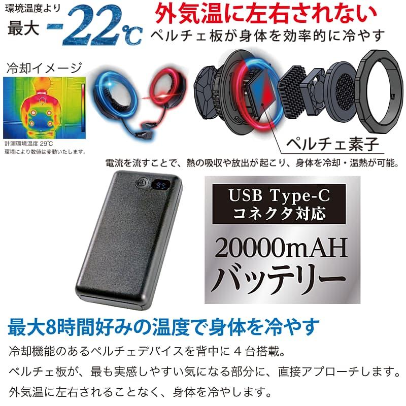 DIC ペルチェベスト 温冷4個式 静音ファンレス 埃知らず 冷暖