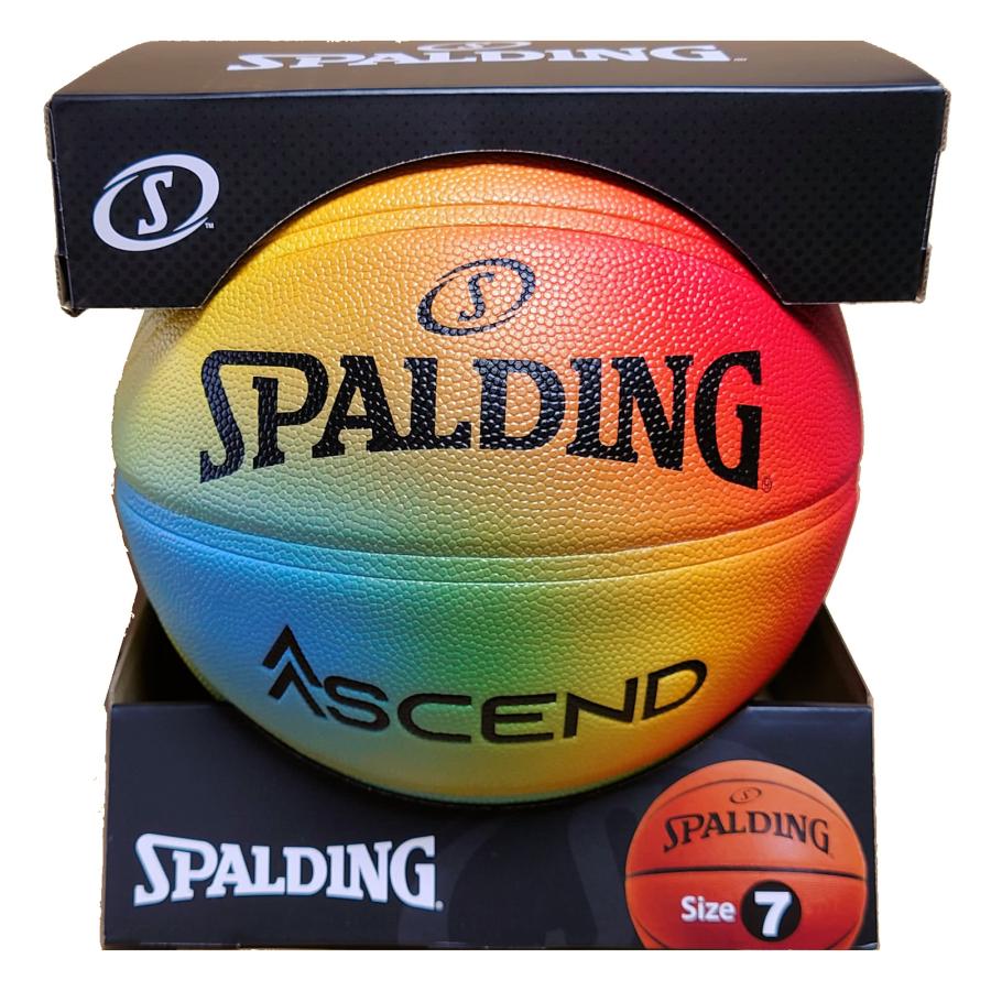 虹バスケットボール 7号 アセンド ブライト レインボー バスケ スポルディング 77-356Z 合成皮革 SPALDING 23AW 正規品｜i-healing｜06