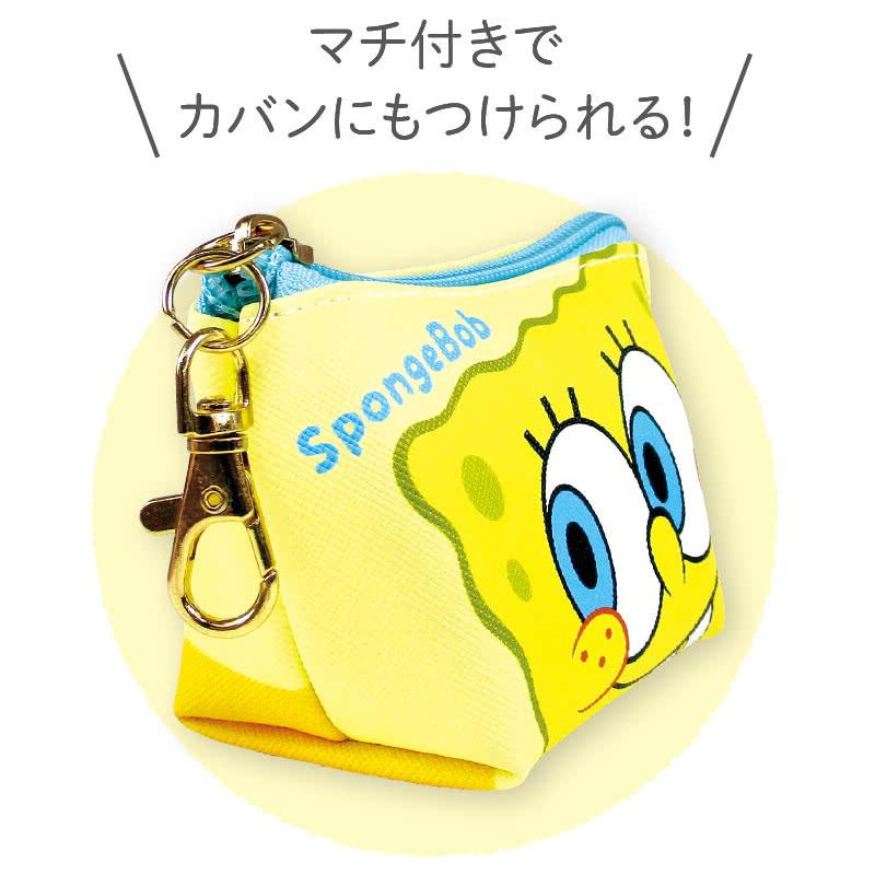 スポンジボブ 三角ミニポーチ ドアップ SpongeBob パトリック ゲイリー
