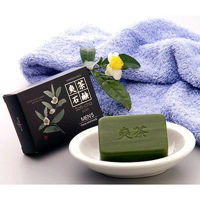 爽茶石鹸100g(男性用) 静岡のお茶葉使用｜i-healing