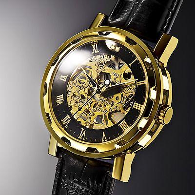 Hombergerオムバーガー手巻き腕時計クラシックダブルスケルトン  