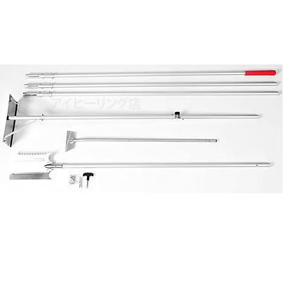 6m 雪おろし道具セット 雪庇落とし 雪降ろし 角度調節 アルミ 軽量 美品 楽らく雪下ろし6m 雪庇落としプラス凍雪除去 トリプルセット 角度調節