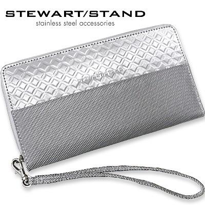 スチュワートスタンド ステンレス ラウンドファスナー長財布 ダイヤモンド柄 STEWART STAND WW3430-SVR｜i-healing