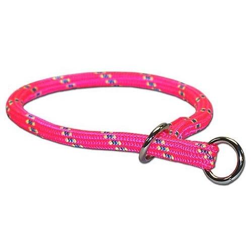 Morrco 犬 首輪 チョークカラー 中型犬 マウンテンチョークカラー ピンク [サイズ14：太さ (0.8cm) / 長さ (35cm)]｜i-labo