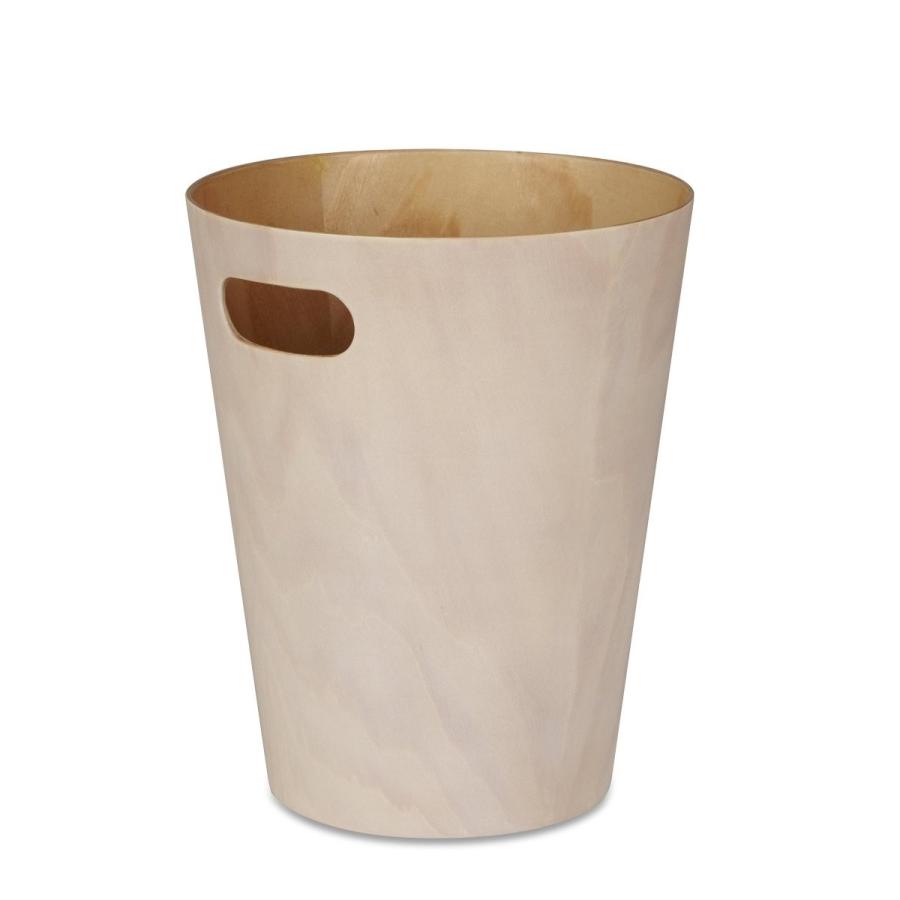 umbra 木製ゴミ箱 WOODROW CAN(ウッドロウカン) ホワイト/ナチュラル 7.5L｜i-labo