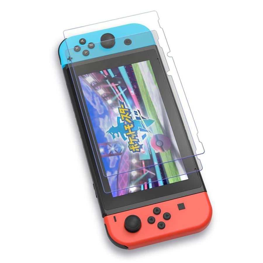 Nintendo Switch 保護フィルム ブルーライト95%カット 硬度9H 高透過率0.26mm 指紋防止 液晶 画面 保護 シート 2枚｜i-labo