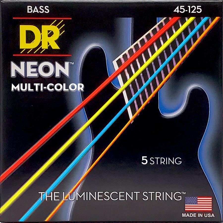 DR ベース弦 5弦 NEON ニッケルメッキ マルチ カラー コーテッド .045-.125 NMCB5-45