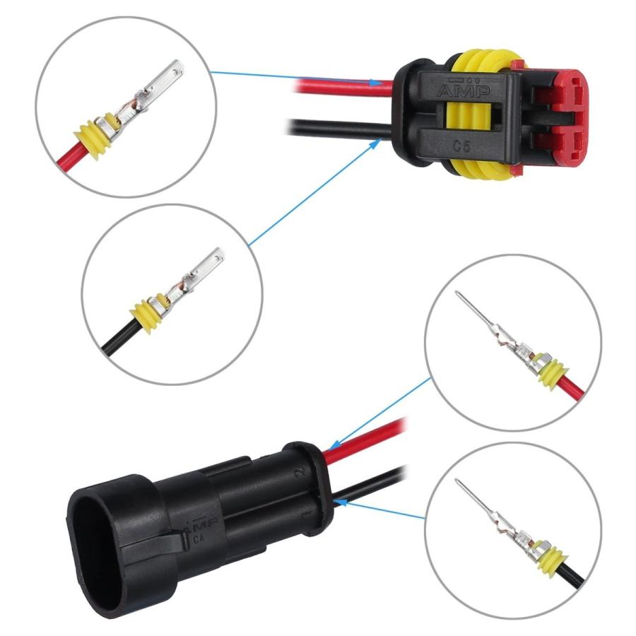 Proster 車用防水コネクター 14セット 1極 6極 Hid用 配線 車用防水端子 車用パーツ ヒューズ付き S I Labo 通販 Yahoo ショッピング