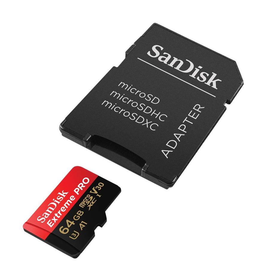 サンディスク ( SANDISK ) 64GB microSD Extreme PRO SDアダプター付き ［海外パッケージ］064G-GN6MA｜i-labo｜02