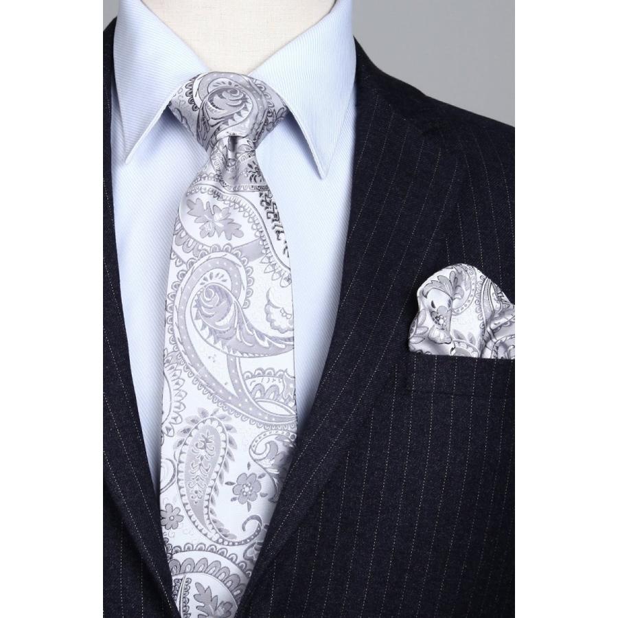 シルバー ネクタイ セット 結婚式 花柄 チーフ ビジネス 礼服 メンズ おしゃれ ブランド プレゼント ヒスデン Hisdern S I Labo 通販 Yahoo ショッピング