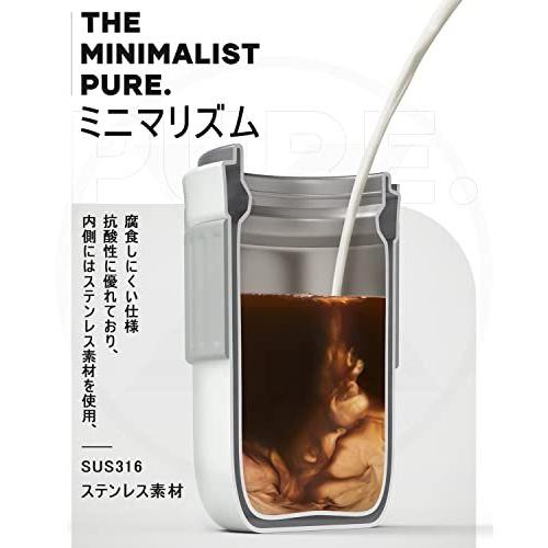 R.A.N コーヒータンブラー 保温保冷 蓋付き 漏れない 320ml 真空断熱 マグボトル 魔法瓶 水筒 保温ポット ステンレス製 ワンタッチ｜i-labo｜04