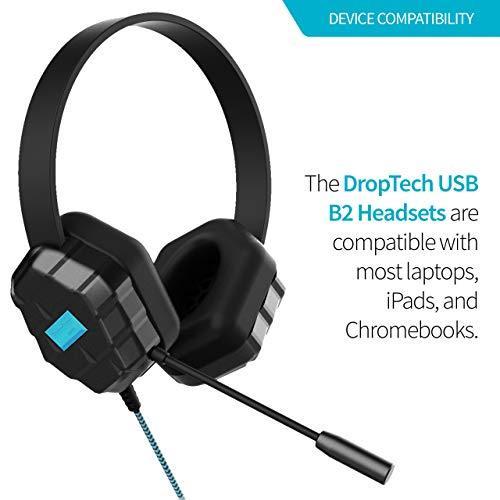 GumDrop Droptech USB B2 オーバーイヤー 頑丈なヘッドセット マイク内蔵 USB接続 ブラック プラグアンドプレイ Sサイズ｜i-labo｜03