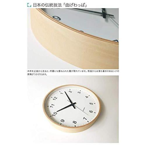 KATOMOKU plywood clock ナチュラル スイープ（連続秒針） km-33L φ304mm (クォーツ時計)｜i-labo｜04