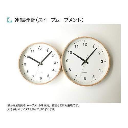 KATOMOKU plywood clock ナチュラル スイープ（連続秒針） km-33L φ304mm (クォーツ時計)｜i-labo｜05