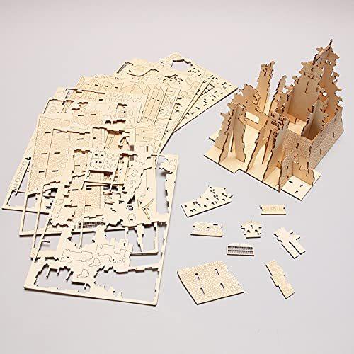 最終値下げ  ki-gu-mi 姫路城 - 小学生 から 大人 まで 楽しめる 木製 3D 立体パズル DIY 工作キット 知育玩具 - 立体アート
