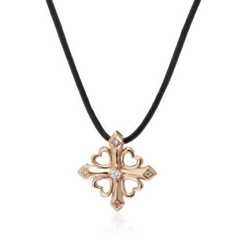 ラ プレッツァ ダイヤモンド 0.04ct ピンクゴールド K10 クロス LA4626408