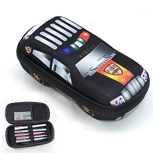 子供 筆箱 ペンケース 車 自動車 軽量 パトカー 働く車 お出かけ用 習い事 男の子 学校用 人気 かっこいい 大容量 筆記用具 ブラック 黒 S 2104 I Labo 通販 Yahoo ショッピング