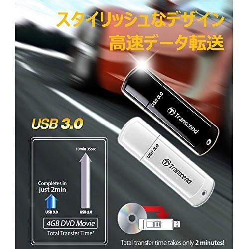 Transcend USBメモリ 128GB USB3.0 キャップ式 ブラック TS128GJF700｜i-labo｜02