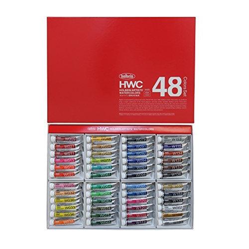 ホルベイン 透明水彩絵具 48色セット W409 5ml(2号) 003409