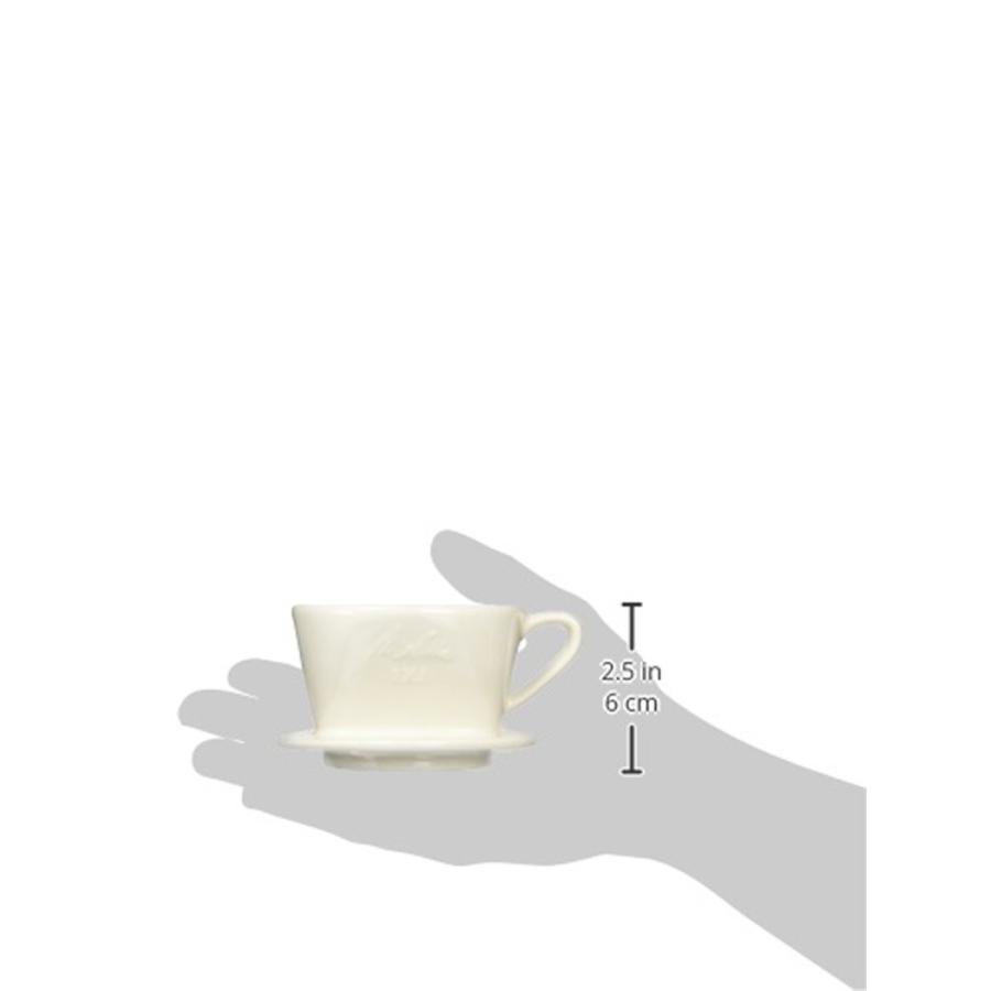 メリタ コーヒードリッパー 陶器フィルター1~2杯用 オフホワイト メジャースプーン付 SF-T 1×1｜i-labo｜02