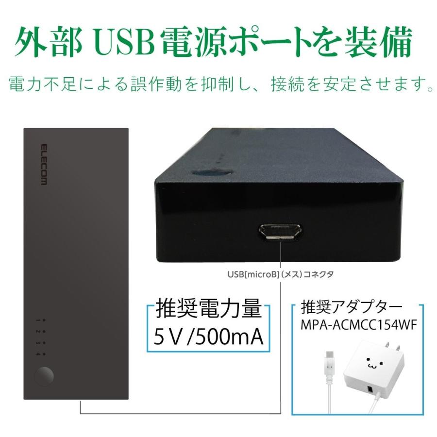 エレコム HDMI切替器 【PS4/PS3/Switch対応】 4入力1出力 自動/手動切替 ケーブルなしモデル ブラック DH-SWL4CBK｜i-labo｜05