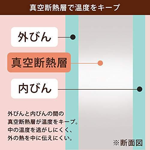 アイリスオーヤマ 水筒 500ml マグボトル 保温 保冷 真空断熱 おしゃれ 軽量 洗いやすい 飲み口付き クッキーカラー SBC-S500 ゴマ｜i-labo｜03