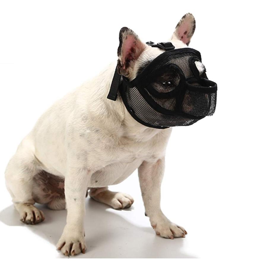 Petemoo 短い鼻の犬 ブルドッグのための メッシュ犬の口輪 および噛む咀嚼訓練犬マスクのための短い鼻の品種 S 0128 I Labo 通販 Yahoo ショッピング