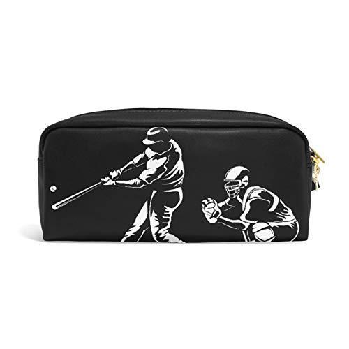 Chovy ペンケース 野球 黒 ブラック クール 個性 ペンポーチ 大容量 おしゃれ 筆箱 軽量 Pu レザー 革 文房具 多機能 S 2108 I Labo 通販 Yahoo ショッピング