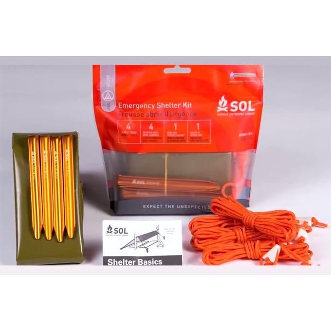 エマージェンシーシェルターキット ヘビーデューティエマージェンシーブランケット+張網・ペグ一式 Emergency Shelter Kit