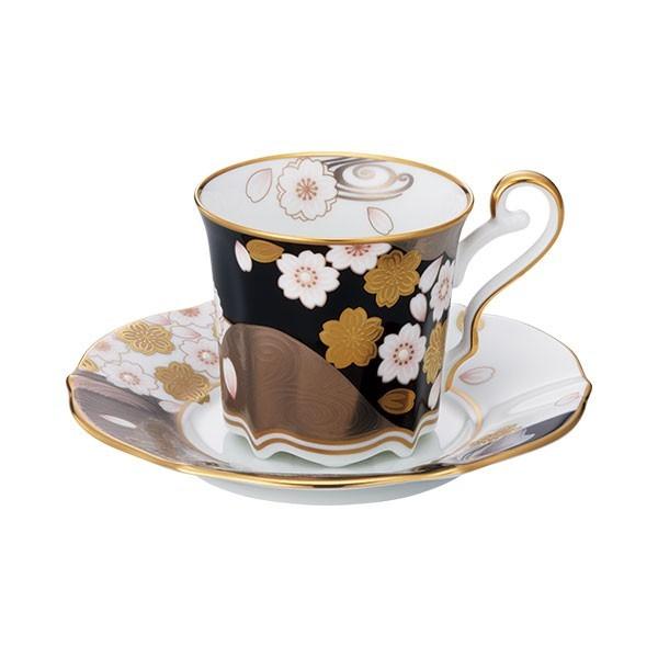 食器 カップ ノリタケ NORITAKE あやみなも コーヒー碗皿（夜桜金銀彩）