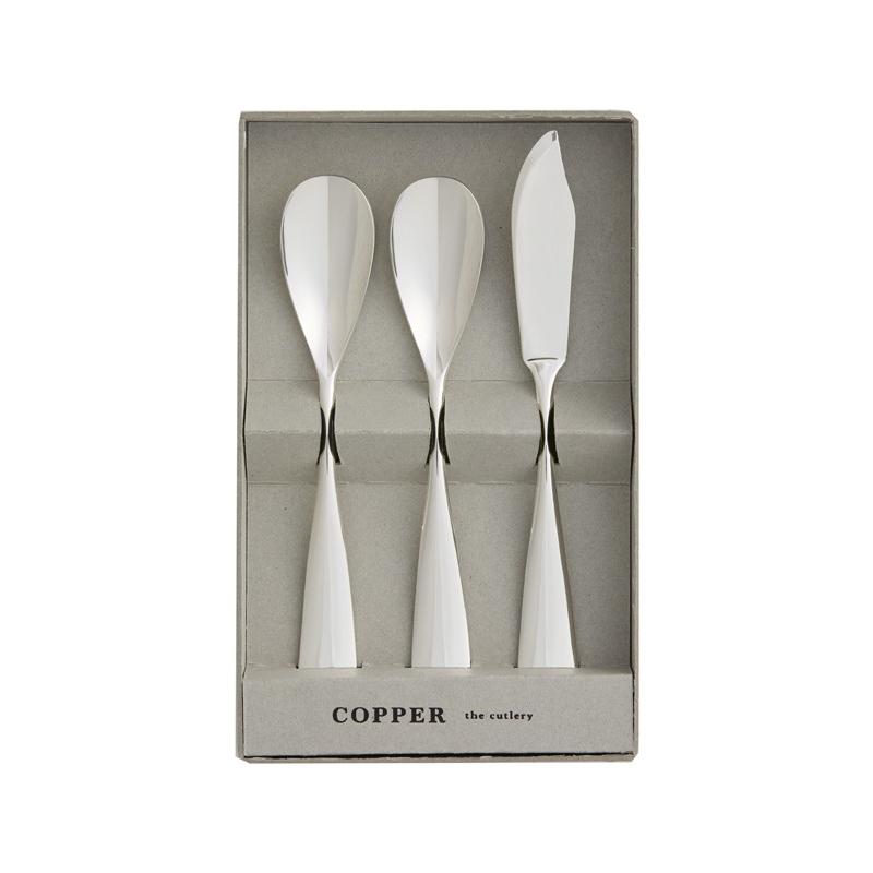 COPPER the cutlery シルバーミラー ギフトセット（アイスクリームスプーン2本＆バターナイフ1本） 3pc｜i-matsumoto