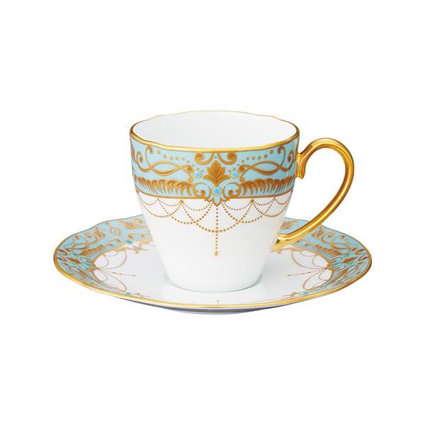 食器 カップ ノリタケ NORITAKE オマージュ コレクション コーヒー碗皿（藍白絵唐草文）｜i-matsumoto