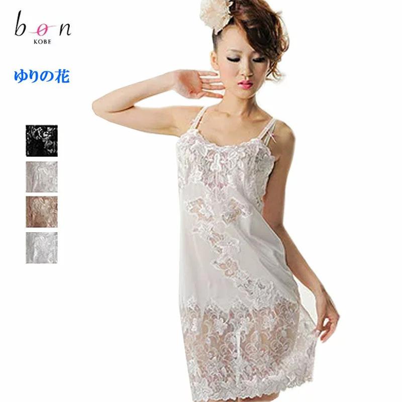 BON 【ボンレヴェール】ゆりの花のチュールエンブロイダリーレース
