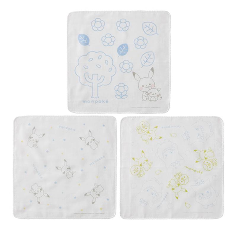 INUJIRUSHI 犬印本舗 モンポケ ガーゼハンカチ 3枚組 B896080  