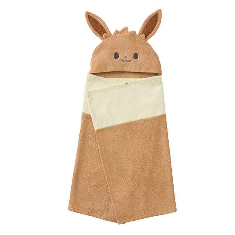 犬印本舗 モンポケ フード付きバスタオル B896092 犬印 イーブイ