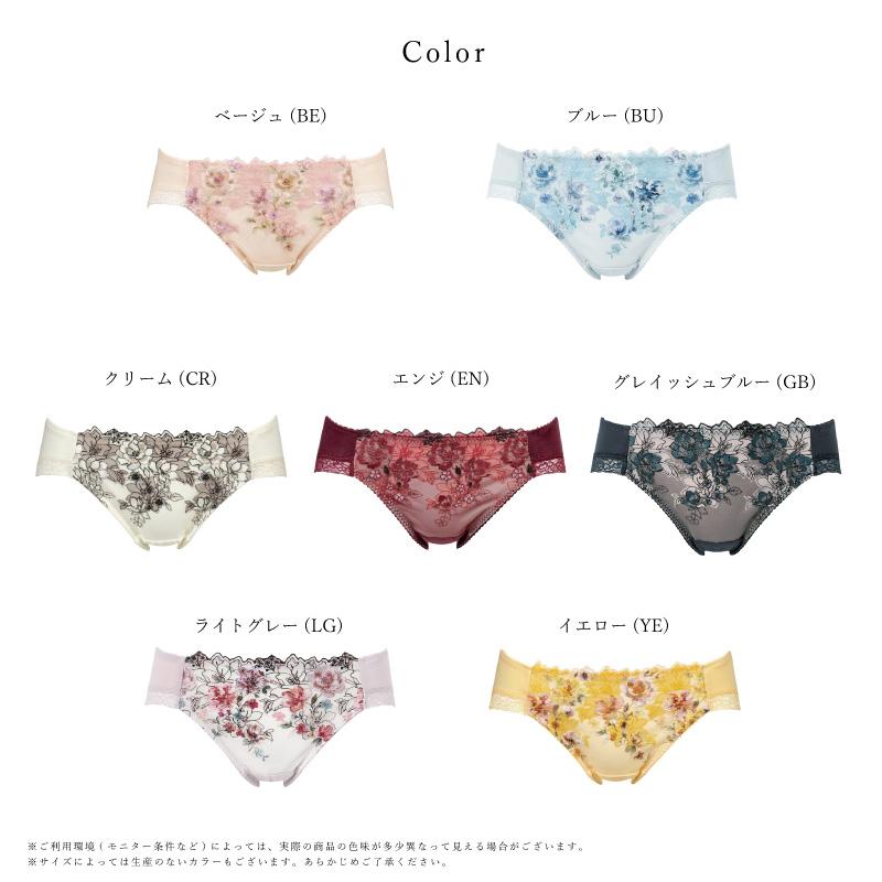 ワコール プレミュラ花柄イエローM Wing ワコール ウイング ショーツ KF2321 Wacoal 後ろ姿きれいブラ