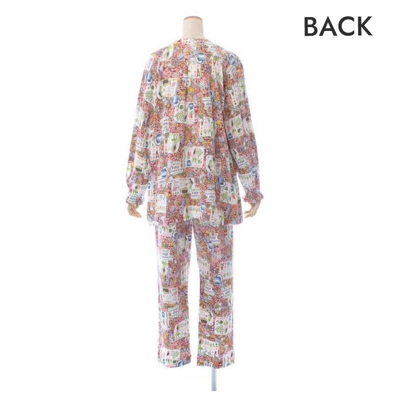 チュニック TUNIC 60接結 小花カントリー 前開きパジャマ 鴨居羊子