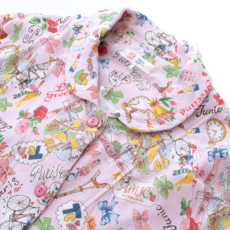 TUNIC 鴨居羊子 パジャマ 冬 未使用 チュニック 20％OFF TUNIC 鴨居羊子 長袖全開パジャマ 40接結 街なみ