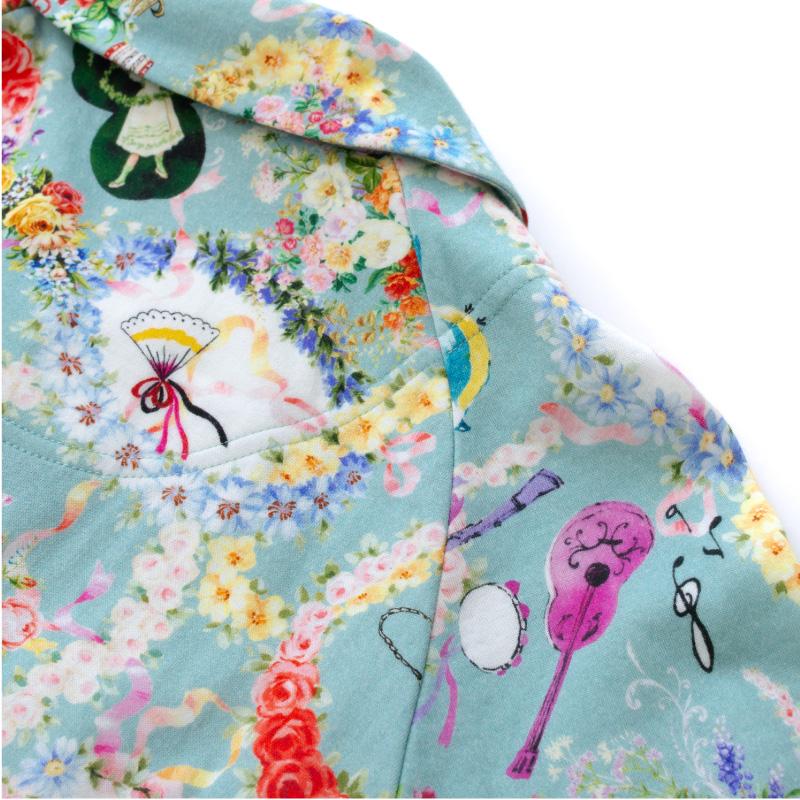 チュニック TUNIC 前開きパジャマ 衿つき 長袖 40接結・メロディ