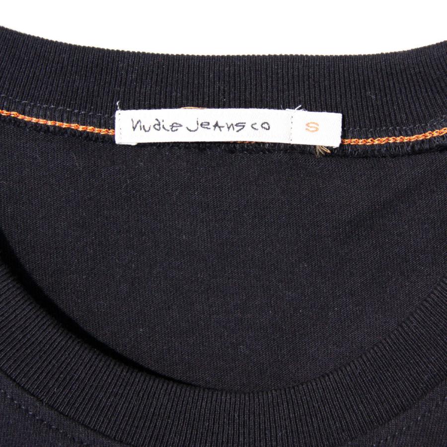 ヌーディージーンズ Nudie Jeans 正規販売店 メンズ クルーネック 半袖ポケットTシャツ KURT WORKER TEE BLACK B01 131532｜i-mixon｜08