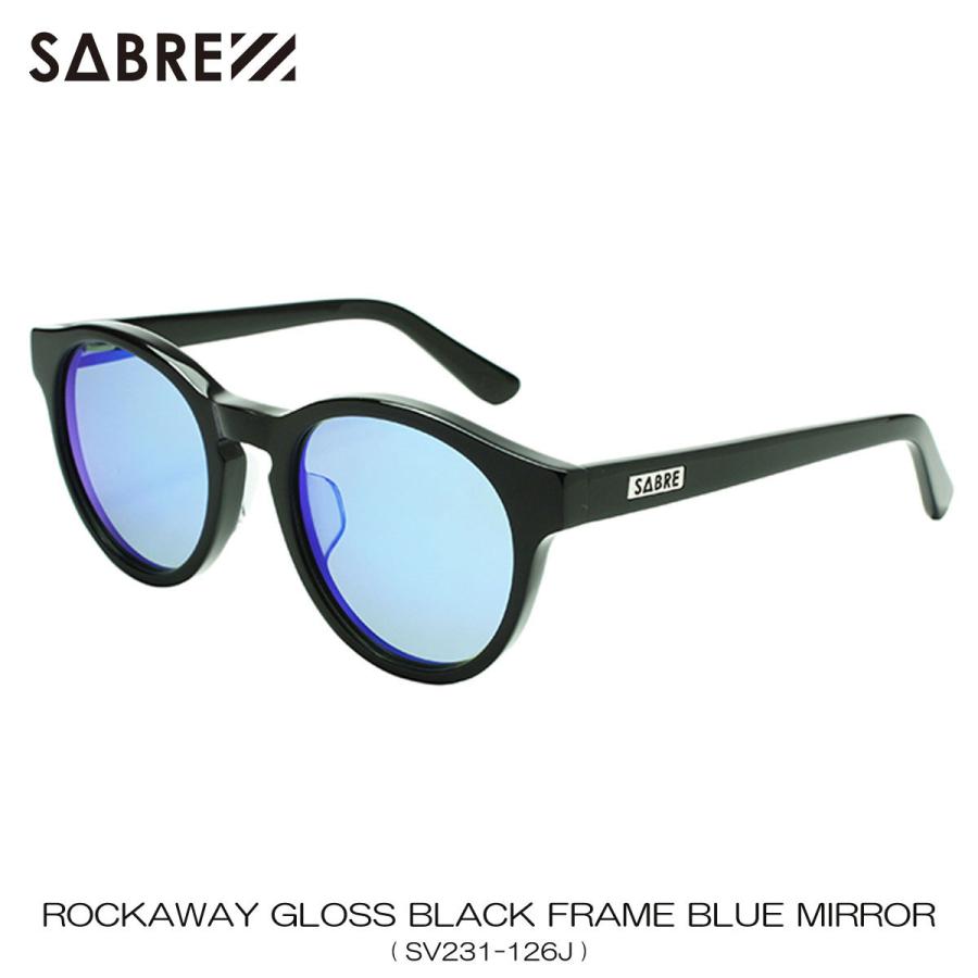 セイバー SABRE 正規販売店 サングラス めがね ROCKAWAY GLOSS BLACK FRAME BLUE MIRROR LENS SUNGLASS SV231-126J