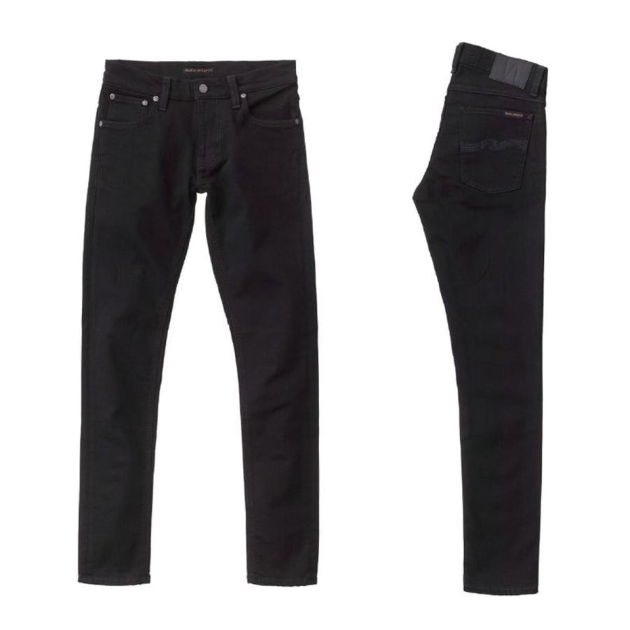 ヌーディージーンズ タイトテリー メンズ 正規販売店 Nudie Jeans ボトムス ジーンズ デニム TIGHT TERRY DENIM JEANS EVER BLACK 841 112569の画像