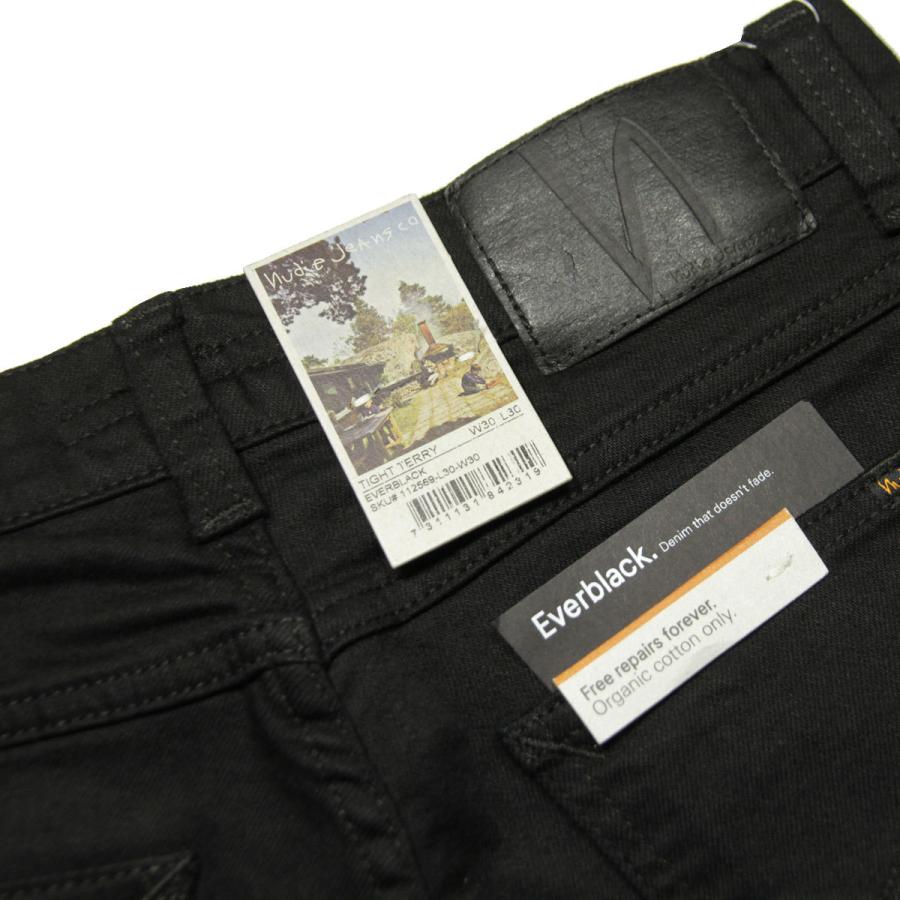 ヌーディージーンズ タイトテリー メンズ 正規販売店 Nudie Jeans ボトムス ジーンズ デニム TIGHT TERRY DENIM JEANS EVER BLACK 841 112569の画像