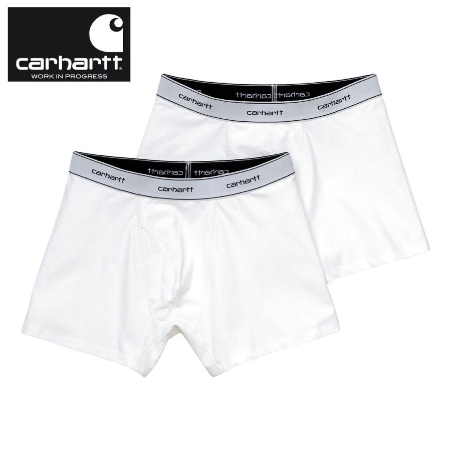 カーハート ボクサーパンツ メンズ 正規販売店 CARHARTT WIP アンダーウェア 下着 ボクサーパンツ2枚組 COTTON TRUNKS 2 PACK WHITE + WHITE I029375 0MG｜i-mixon