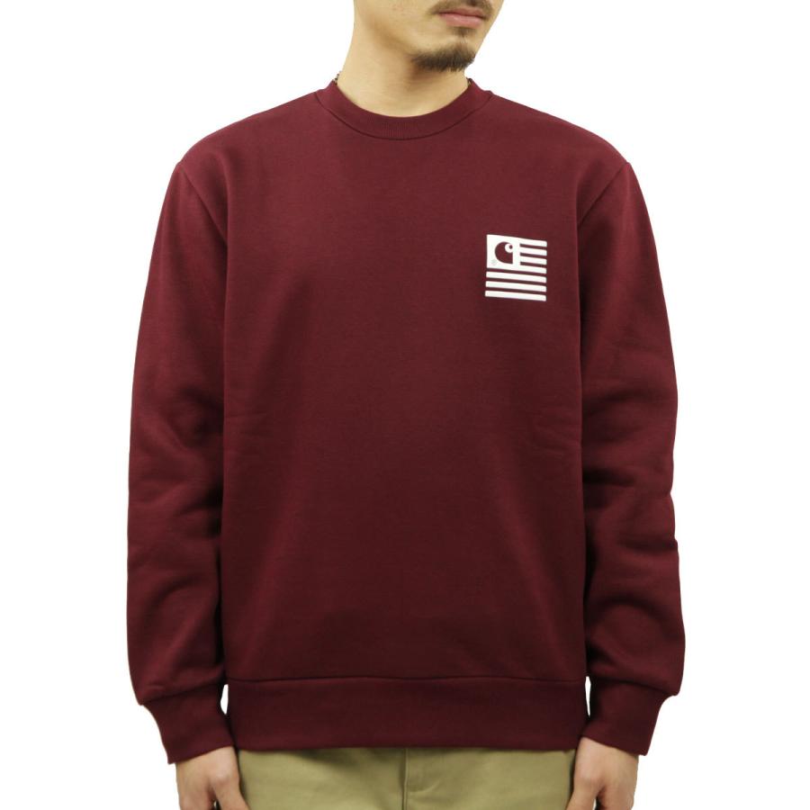 カーハート スウェット メンズ 正規品 CARHARTT WIP トレーナー バックプリント FADE STATE SWEATSHIRT WINE / WHITE I029528 0IU_1