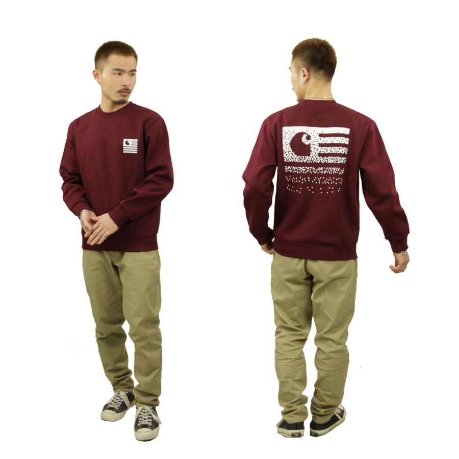 カーハート スウェット メンズ 正規品 CARHARTT WIP トレーナー バックプリント FADE STATE SWEATSHIRT WINE / WHITE I029528 0IU_10