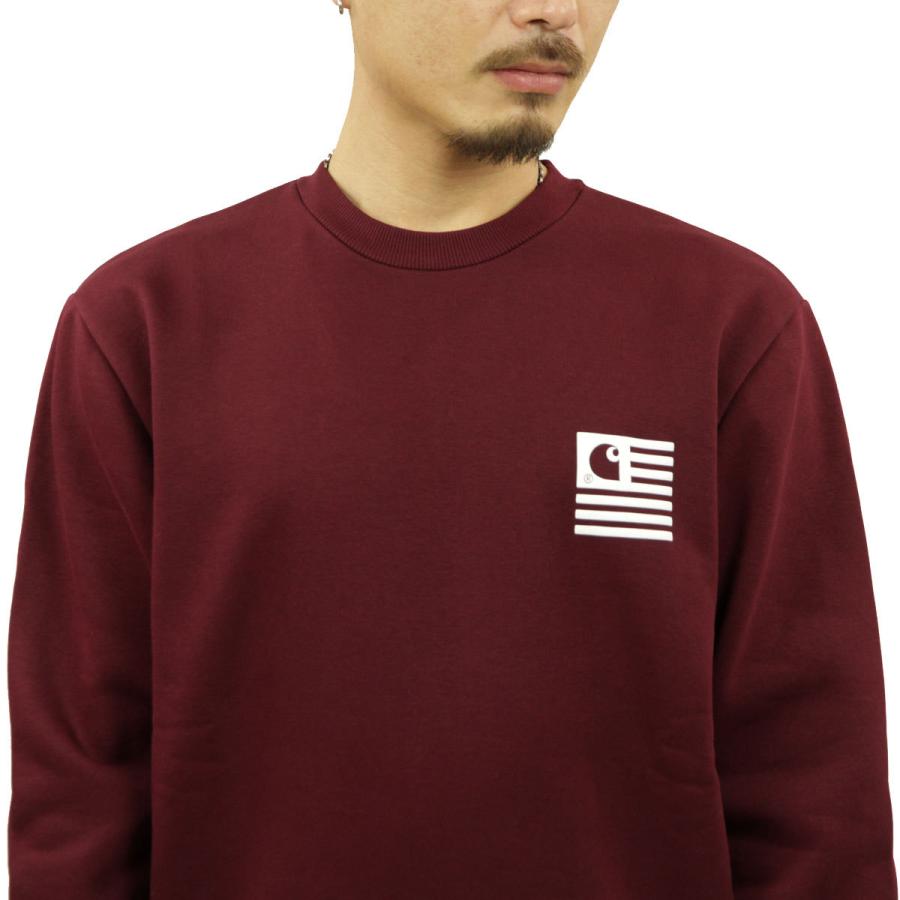 カーハート スウェット メンズ 正規品 CARHARTT WIP トレーナー バックプリント FADE STATE SWEATSHIRT WINE / WHITE I029528 0IU_5